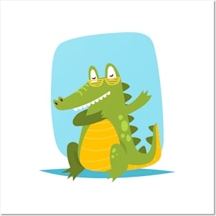 The alligator crocodile returns its inclusion Posters and Art